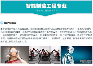 数字媒体艺术专业 智能制造工程专业